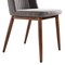 Armen Living Wade Mid-Century Dining Chair in Walnut Finish and Gray Fabric, PK2 LCWDSIGR - alternate 6